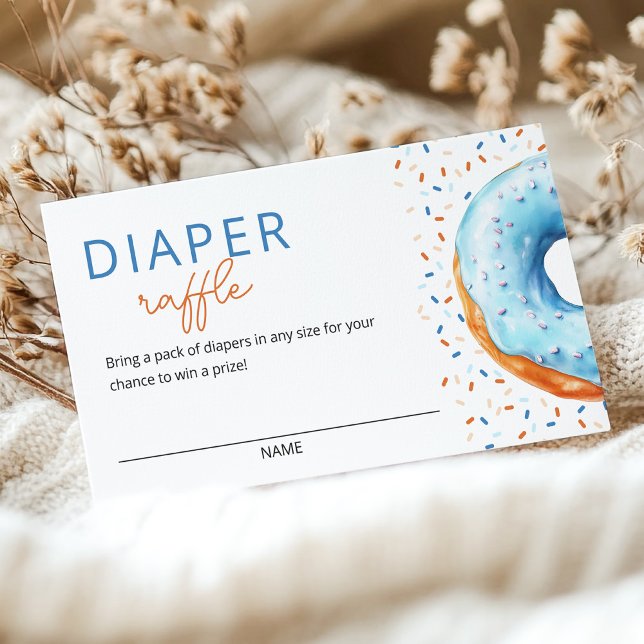  Blue Donut Baby Sprinkle Diaper Raffle Enclosure Card (Creator Uploaded)
