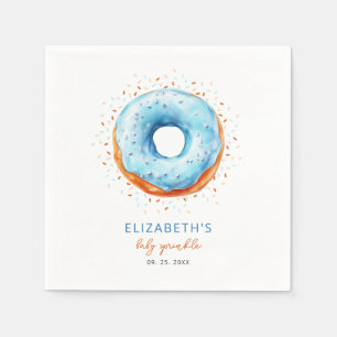 Blue Donut Baby Sprinkle Napkins