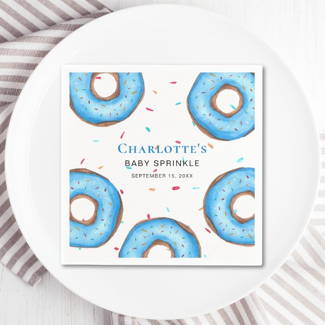 Blue Donut Baby Sprinkle Napkins (Creator Uploaded)