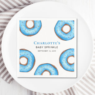Blue Donut Baby Sprinkle Napkins