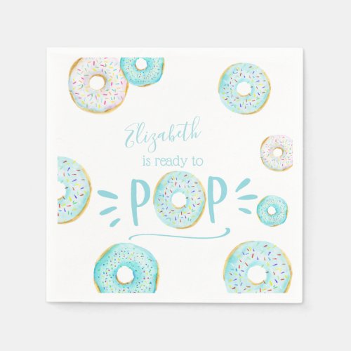 Blue Donut Baby Sprinkle Napkins