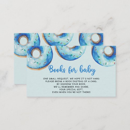 Blue Donut Books for baby Enclosure Card