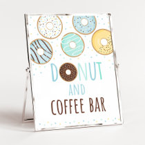Blue Donut & Coffee Bar Birthday Sign