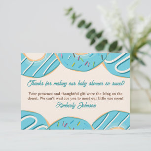 Blue Donut Delight Thank You Card