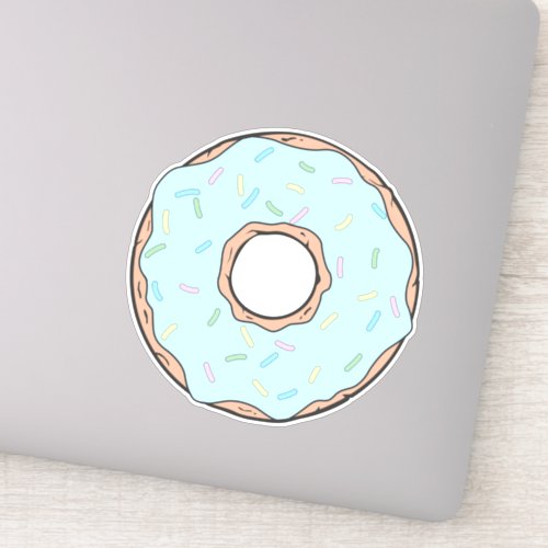 Blue Donut Doughnut Icing Sprinkles Frosting Sticker