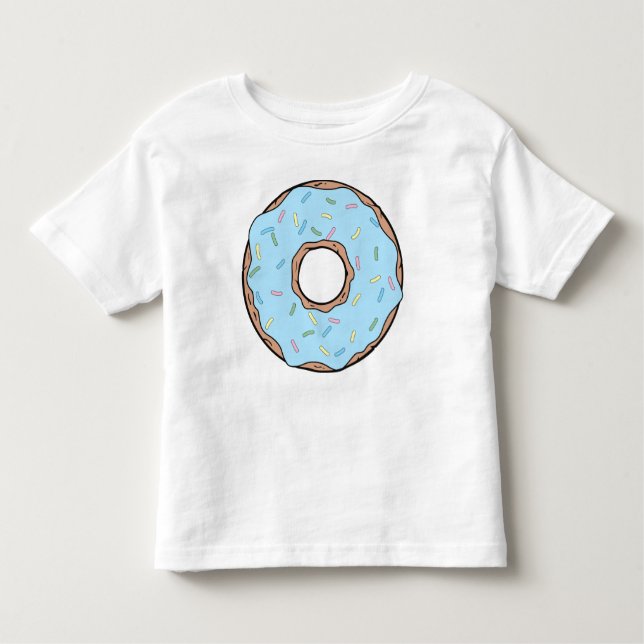 Blue Donut, Doughnut, Icing, Sprinkles, Frosting Toddler T-shirt (Front)