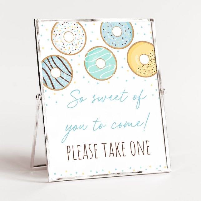 Blue Donut So Sweet Birthday Sign (Creator Uploaded)