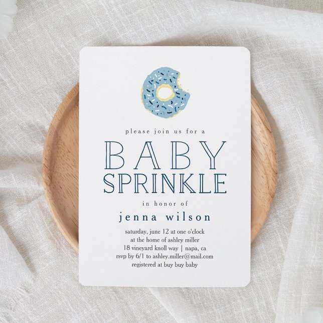 Blue Donut Sprinkles | Baby Sprinkle Invitation (Creator Uploaded)