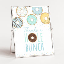 Blue Donut Thanks A Hole Bunch Birthday Sign