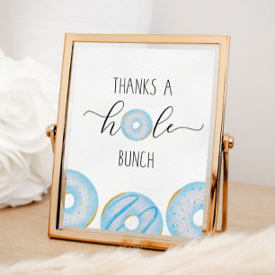 Blue donut thanks a hole bunch poster