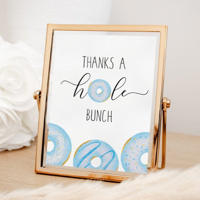 Blue donut thanks a hole bunch poster (Creator Uploaded)