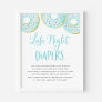 Blue Donuts Baby Shower Late Night Diapers Game Poster