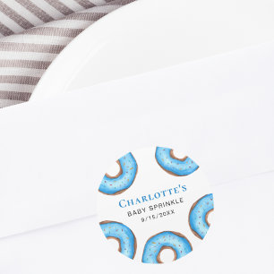 Blue Donuts Baby Sprinkle Classic Round Sticker