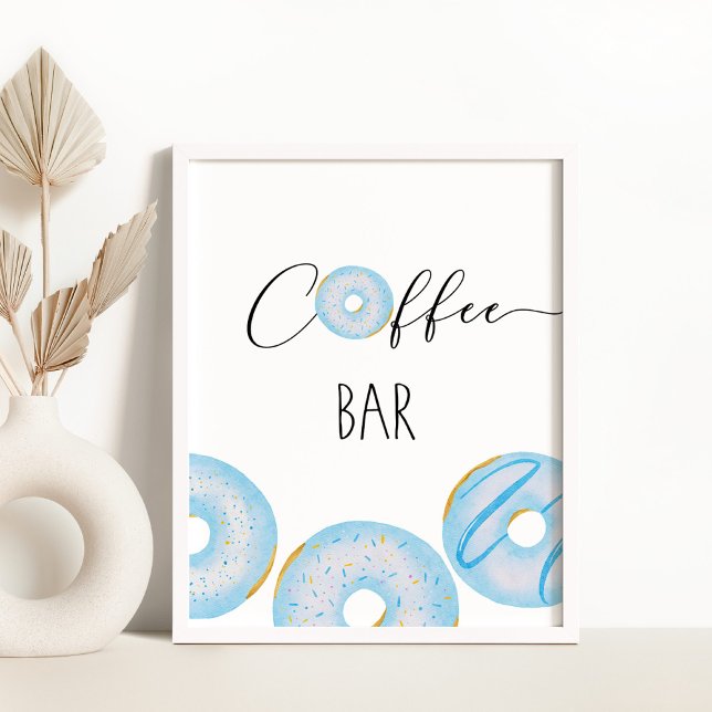 Blue donuts baby sprinkle Coffee bar Poster (Creator Uploaded)