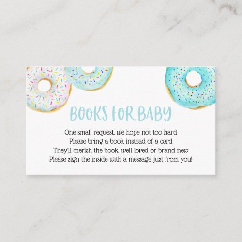 Blue Donuts Books for Baby insert card