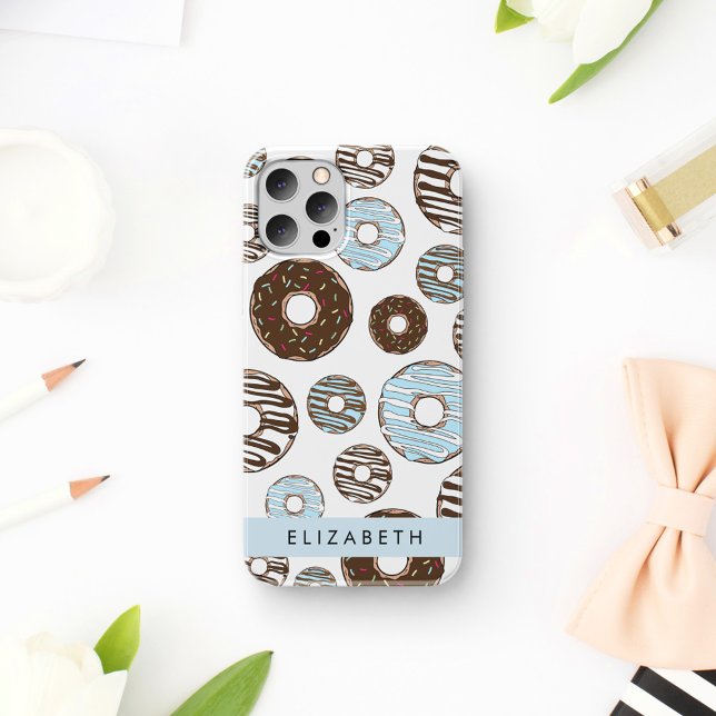 Blue Donuts, Brown Donuts, Sprinkles, Your Name Case-Mate iPhone Case (Creator Uploaded)