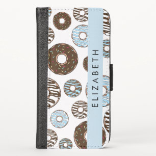 Blue Donuts, Brown Donuts, Sprinkles, Your Name iPhone X Wallet Case