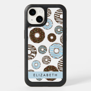 Blue Donuts, Brown Donuts, Sprinkles, Your Name OtterBox iPhone 14 Case