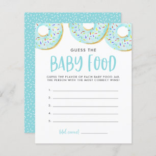 Blue Donuts Guess The Baby Food Baby Shower Game