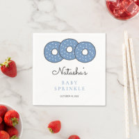 Blue Donuts Illustration Baby Shower Sprinkle