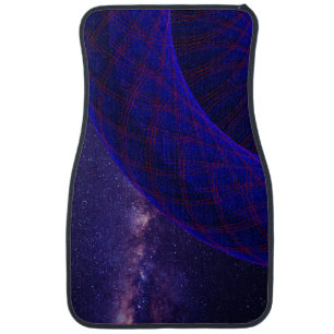 Blue Donuts In Space Geometric Car Mat Set