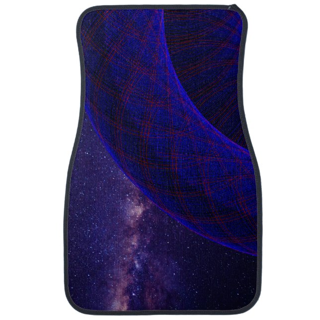 Blue Donuts In Space Geometric Car Mat Set (Front)