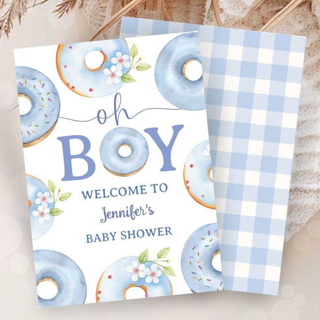 Blue Donuts Oh Boy Baby Shower Invitation (Creator Uploaded)