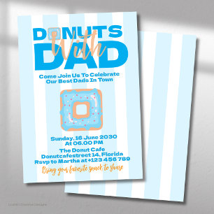 Blue Donuts With Dad For Father's Day Celebration Invitation