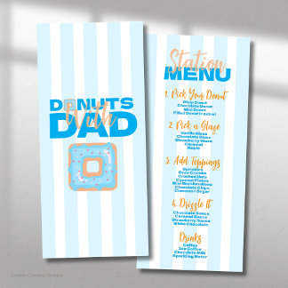 Blue Donuts With Dad For Father's Day Celebration Menu