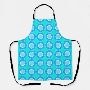 Blue Donuts With Filling On Turquoise Apron