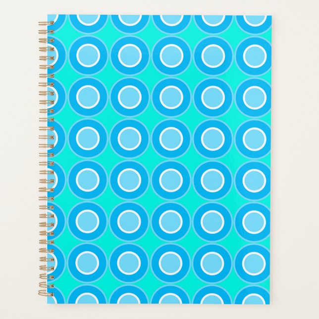 Blue Donuts With Filling On Turquoise  Planner (Front)