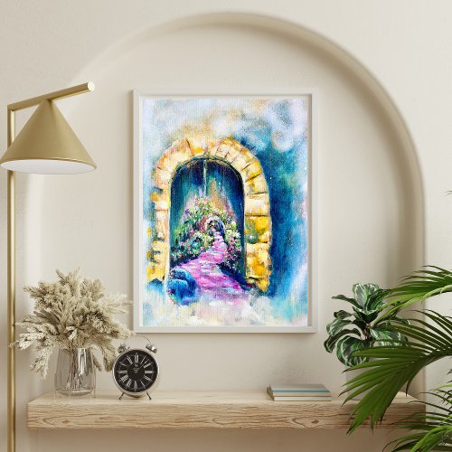 Blue Door Art Poster