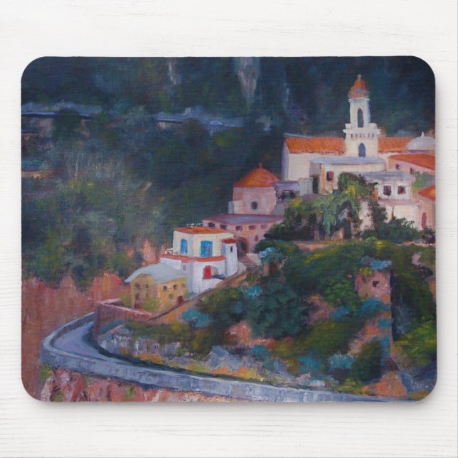 Blue door, artist's garret in Positano Mouse Pad (Front)