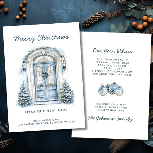 Blue Door Merry Christmas from New Home Announcement
