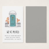 Blue Door Moving Announcement Insert Cards (Front & Back)