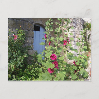 Blue door Provence postcard
