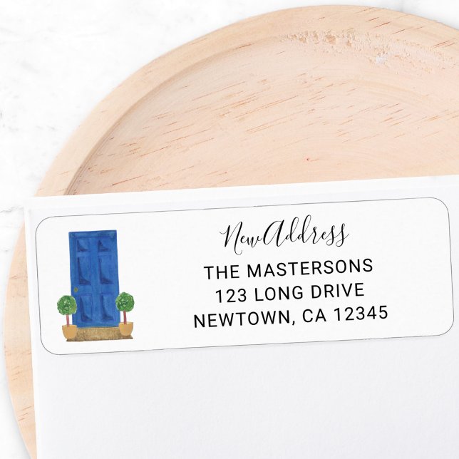 Blue Door Return Address Label (Creator Uploaded)