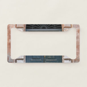 Blue Door Trastevere Rome #1 #wall #art License Plate Frame