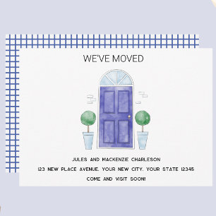 Blue Door We Have Moved New Home Announcement