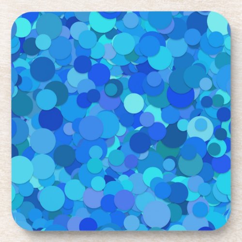 blue dot confetti coaster set