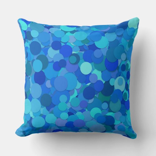 blue dot confetti pillow