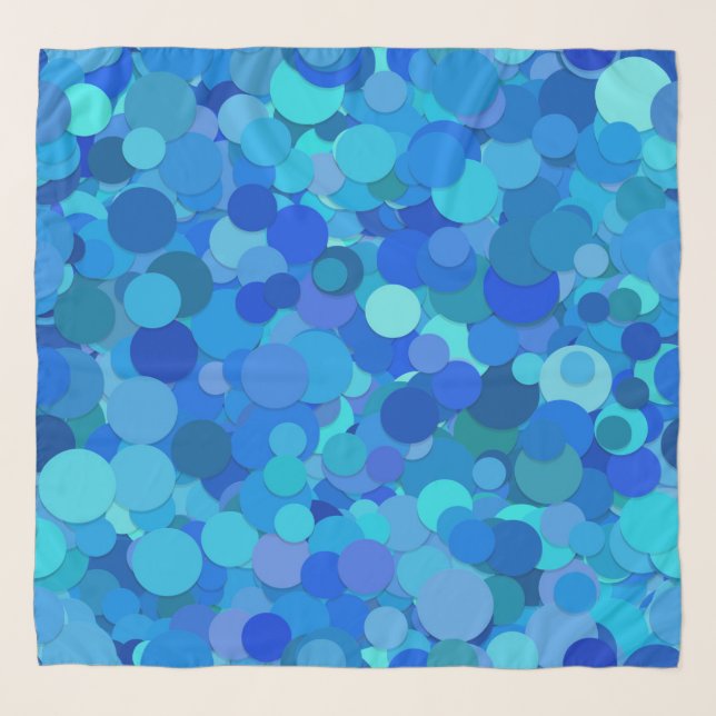 blue dot confetti scarf (Front)