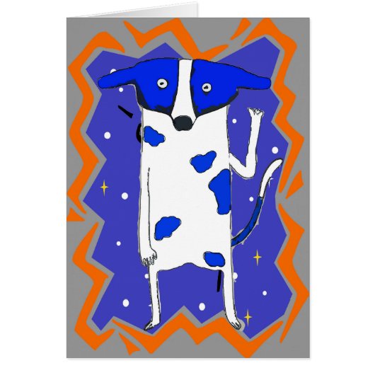 Blue Dot Dog from Outer Space Cards (Front)