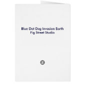 Blue Dot Dog Invades Earth Cards (Back)