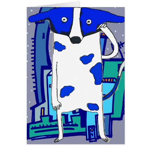 Blue Dot Dog Invades Earth Cards (Front)