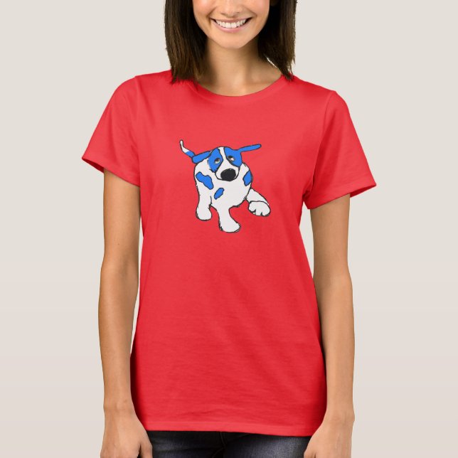 Blue Dot Dog T-Shirt (Front)