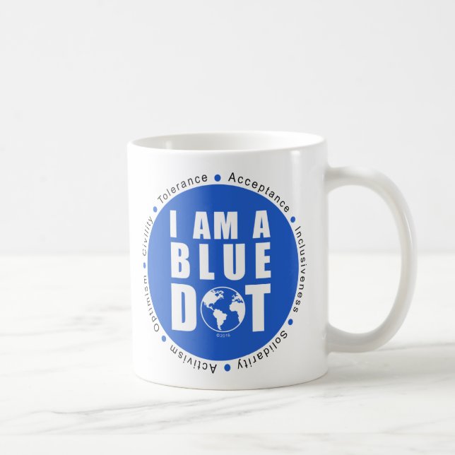 Blue Dot Global Coffee Mug (Right)
