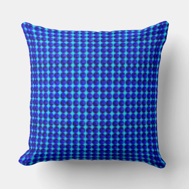 Blue Dot Large Throw Pillow (Front)