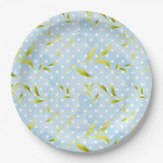 Blue Dot Paper Plates