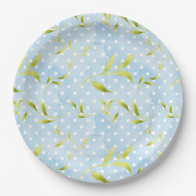 Blue Dot Paper Plates (Front)
